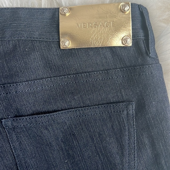 Versace Bootcut Sequin Jeans. Size 28 Dark Blue/ Navy. New w/o tags - Picture 2 of 8